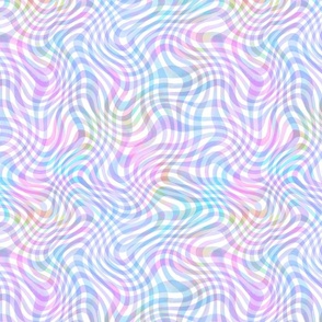 Abstract trendy wavy striped multicolor  watercolor pattern
