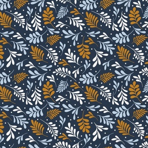 autumn leaves no.2 on navy