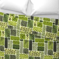 greenhouse - flourishing plant life - botanical wallpaper and fabric