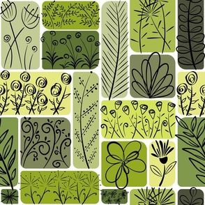 greenhouse - flourishing plant life - botanical wallpaper and fabric