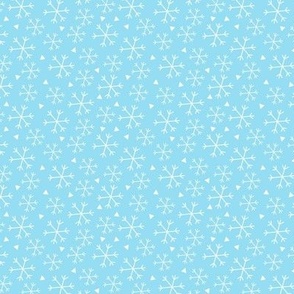 Snowflakes On Soft Blue