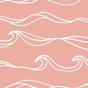 Blush Ocean Waves