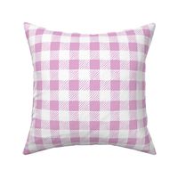 Hand-Drawn Gingham Mauve