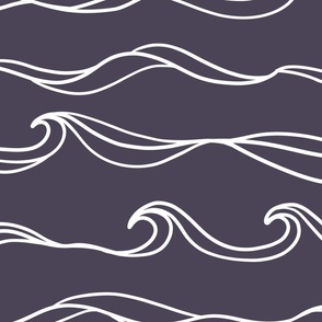 Violet Gray Ocean Waves