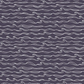 Violet Gray Ocean Waves (Smaller Scale)