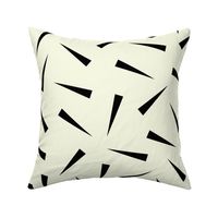 Abstract retro style black arrows allover geometric print on an ivory white background