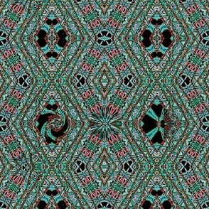 moonlit tapestry - turquoise red