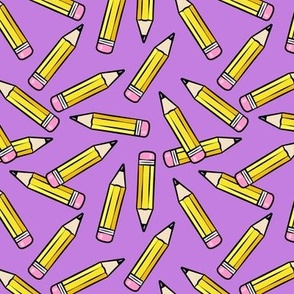 Pencils -  schools supplies - no 2 purple - LAD21
