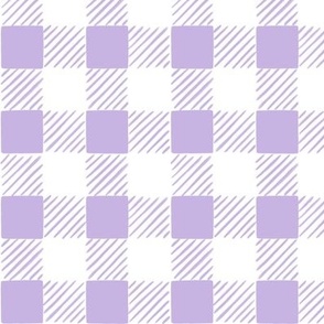 Hand-Drawn Gingham Lilac