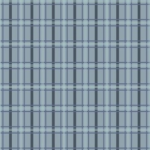 Unisex monochrome blue two way stripes geometric pattern on a blue background