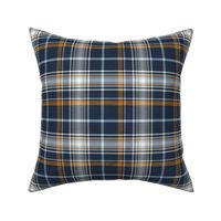 Navy and Fog plaid small