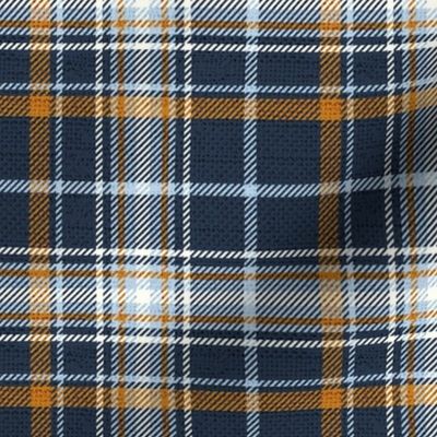 Navy and Fog plaid small