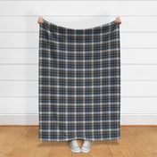 Navy and Fog plaid small