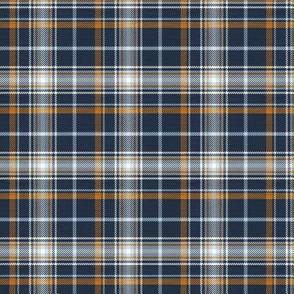 Navy and Fog plaid small