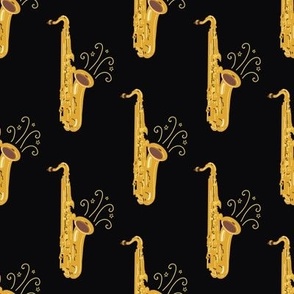 Saxophones on Black