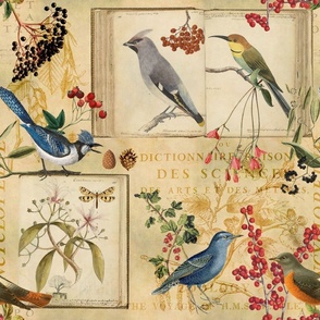 Birds And Books Botany Beige