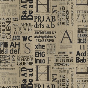 Old Print Typography Pattern