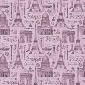Vintage Trip To Paris Pink