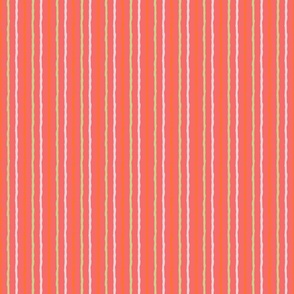 Wonky Stripes-Coral