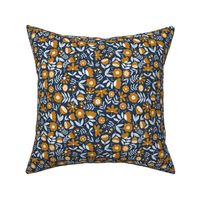 Blue Golden  Scandi Florals - Small