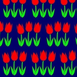 Bold Modern Red FF0000 Chartreuse 80FF00 Bold Navy 000066 Simple Abstract Tulips Medium