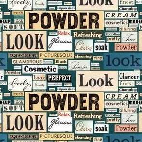 LOOK Skin Care Collage | Vintage Typography Print