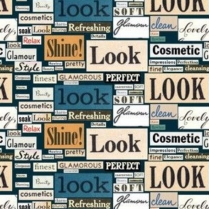 LOOK Beauty Parlor Collage | Vintage Typography Print