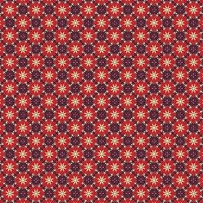 Mini Prints: Stamped - Red Flower - Wallpapered - MICRO MINI - SMALLEST