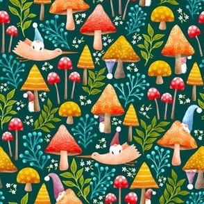Small Blooming Gnomes in Spring, playing hide and seek 