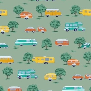 campers and RVs - sage green