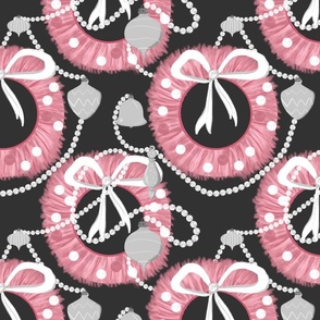 Pink wreath pearl dark gray