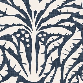 Palm Trees on Navy Blue / Large