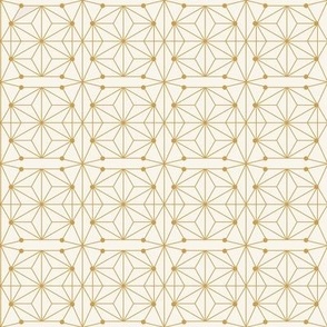 Geometric Decor - Gold and Cream / Medium