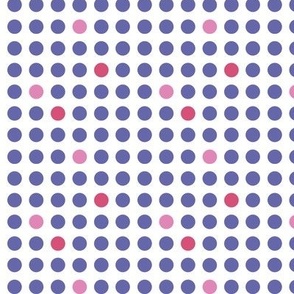 small scale very peri periwinkle polka dots on white PantoneCOTY2022