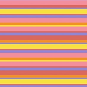 Flower Power '60s Colorfull Stripes