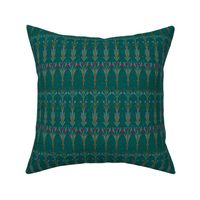 Dark Teal Geometric network reeds small coordinate