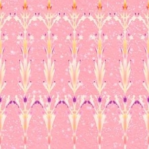 Contemporary Geometric Ironwork Baby Pink Wallpaper 302006