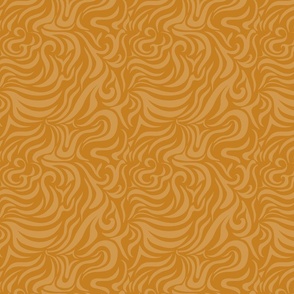 Abstract mustard yellow swirls