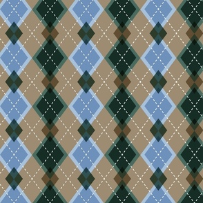 Modern Argyle - Calm Colors 