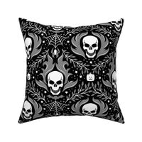 Damask Halloween Silver