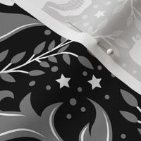 Damask Halloween Silver