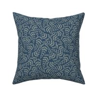 Abstract Navy Blue Foliage - Regular Scale