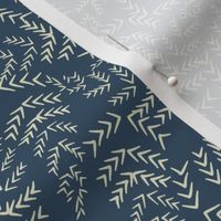 Abstract Navy Blue Foliage - Regular Scale