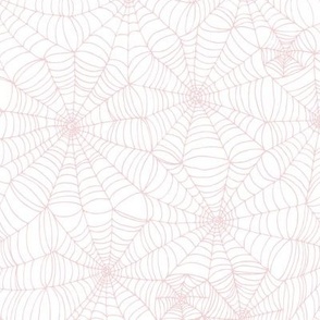 Spidersweb - Cotton candy on white - Cotton Candy Petal Solid Coordinate