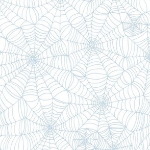 Spidersweb - Fog on White - frosty Ice lace design - Fog Petal Solid Coordinate