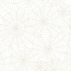 Spiderwebs - Ivory on White