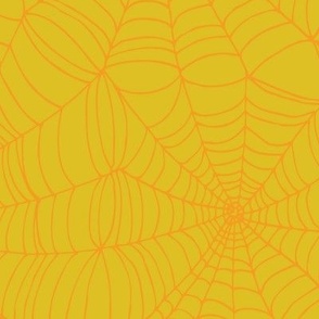 Spidersweb - clementine orange on Hot Mustard