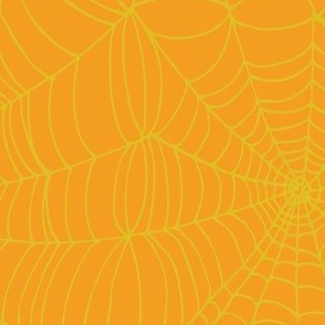 Spidersweb - Hot Mustard on Clementine orange