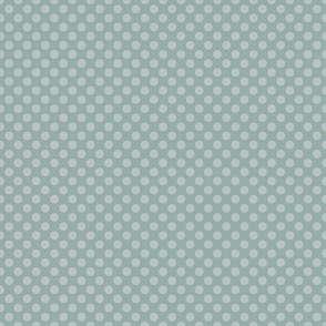 Peaceful Polka Dots / Mute Blue Green / Medium