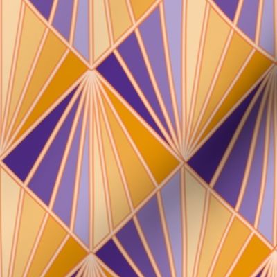 art deco  purple and orange